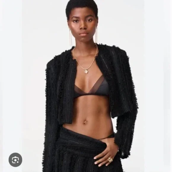 Zara Limited Edition Textured Cropped Jacket, NWT, M - Picture 13 of 16